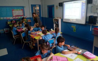 First grade in the English class