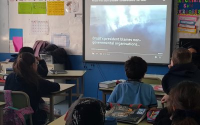 5th grade learned about the fire in Brazil